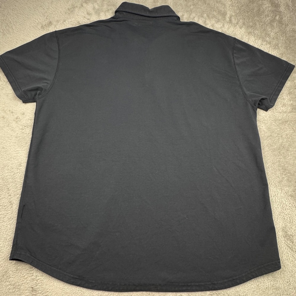 BYLT Lux Polo Shirt Mens 3XL Black Excellent Short Sleeve Curved Hem MTPOL0187 - Picture 3 of 10